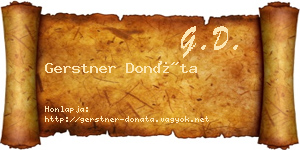 Gerstner Donáta névjegykártya
